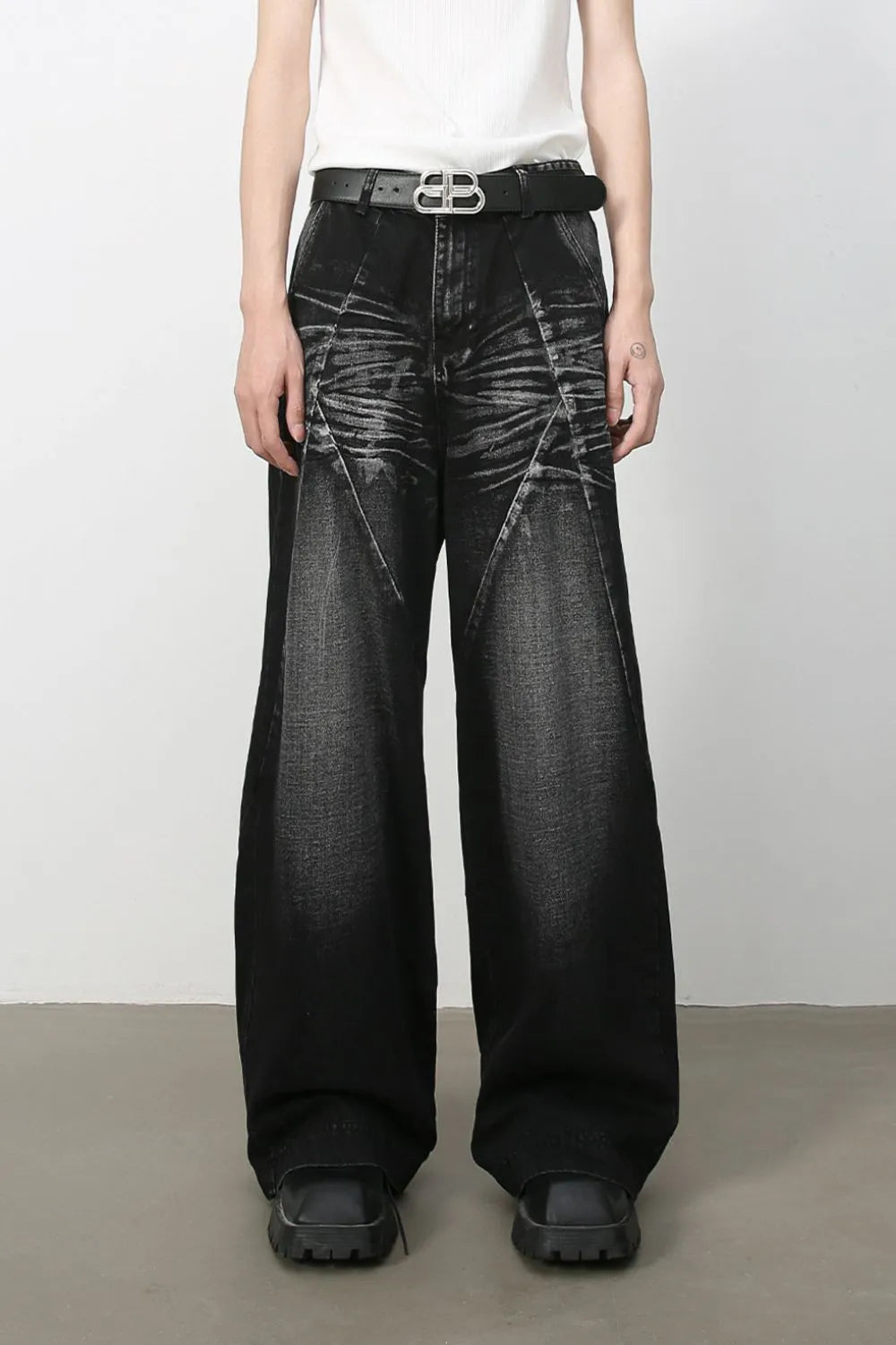 Men's Wide Leg Jeans with Pockets Carauana Store