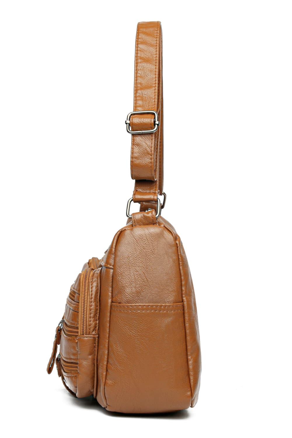 Multi-Pocket PU Leather Crossbody Bag Carauana Store