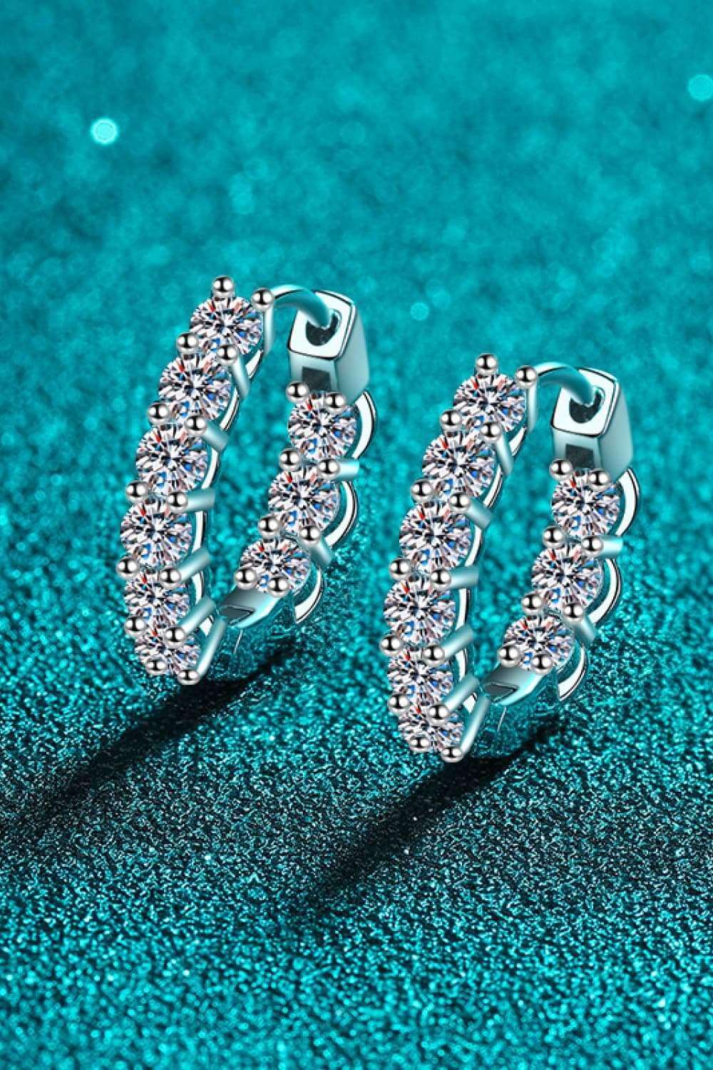 1.8 Carat Moissanite Hoop Earrings Carauana Store