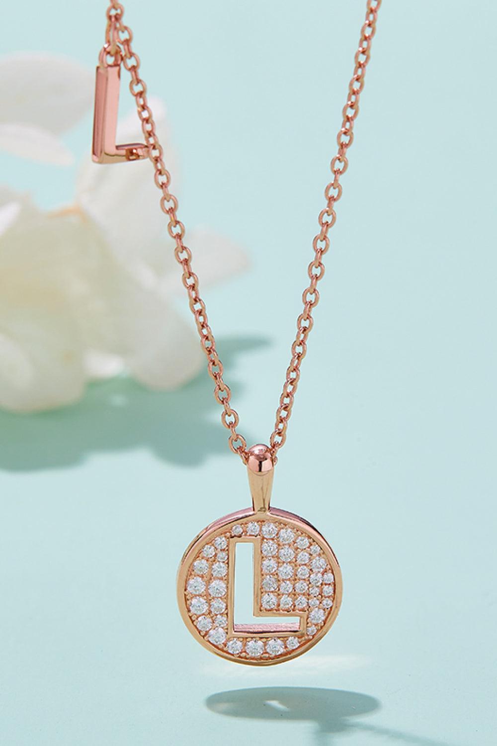 Adored Moissanite K to T Pendant Necklace Carauana Store