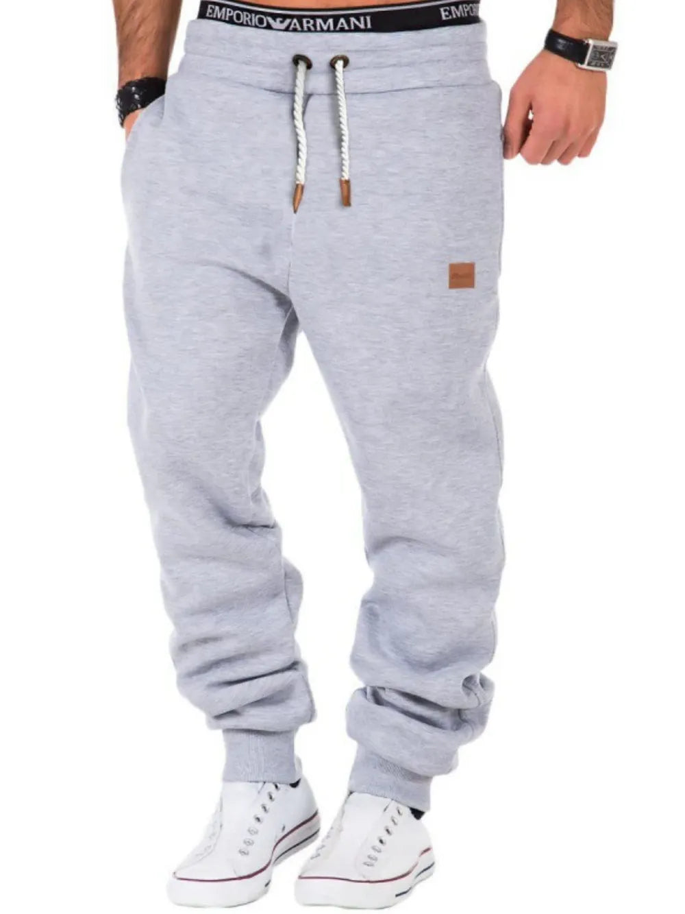 Men's Full Size Drawstring Pants Plus Size