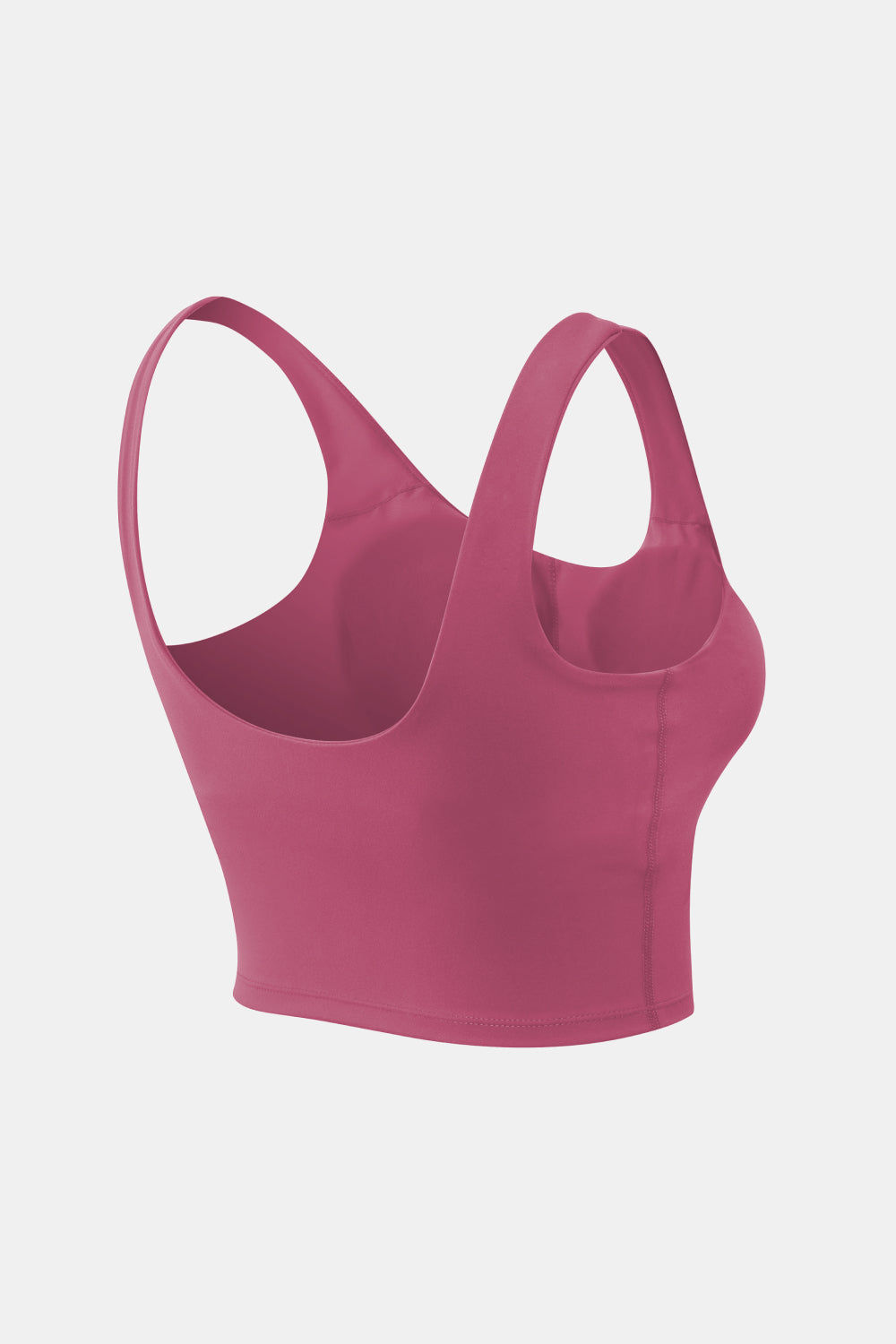 Cropped Scoop Neck Active Tank Top Carauana Store