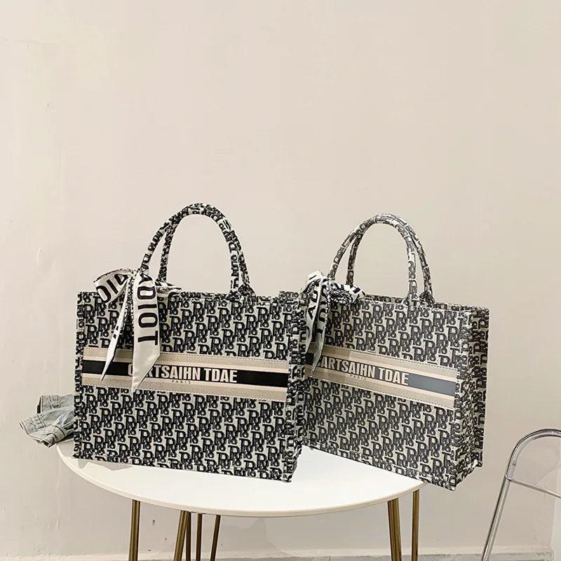 Carauana CARTSAIHN TDAE Canvas Tote Handbag | Floral Embroidery | Free Tracked Shipping | Christmas Birthday Gift Travel Accessories Carauana Store