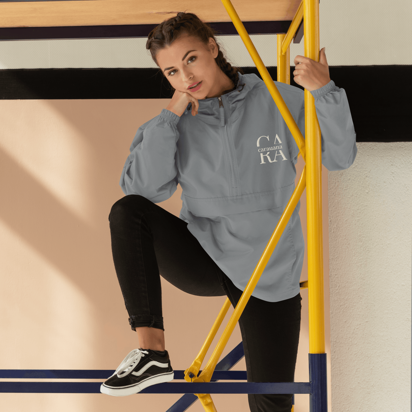 Embroidered Champion Packable Jacket Carauana Store