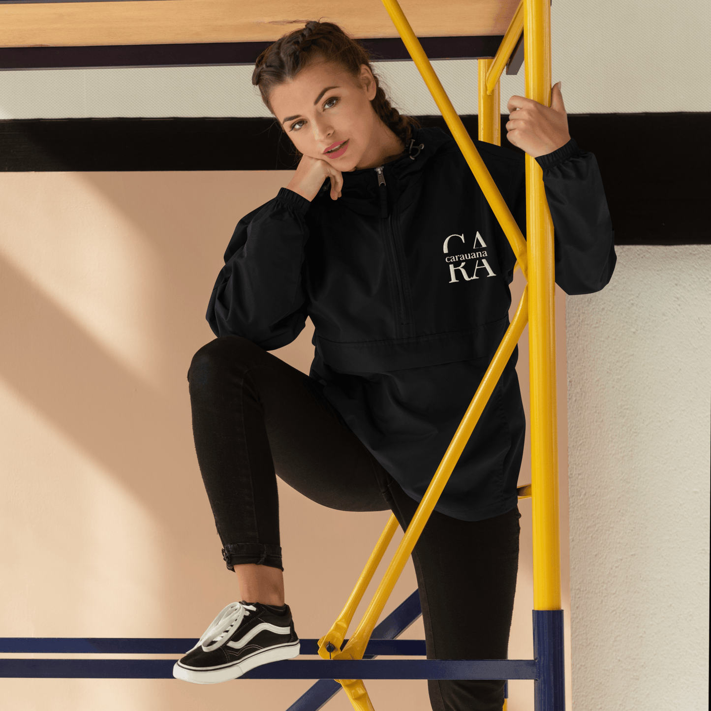 Embroidered Champion Packable Jacket Carauana Store