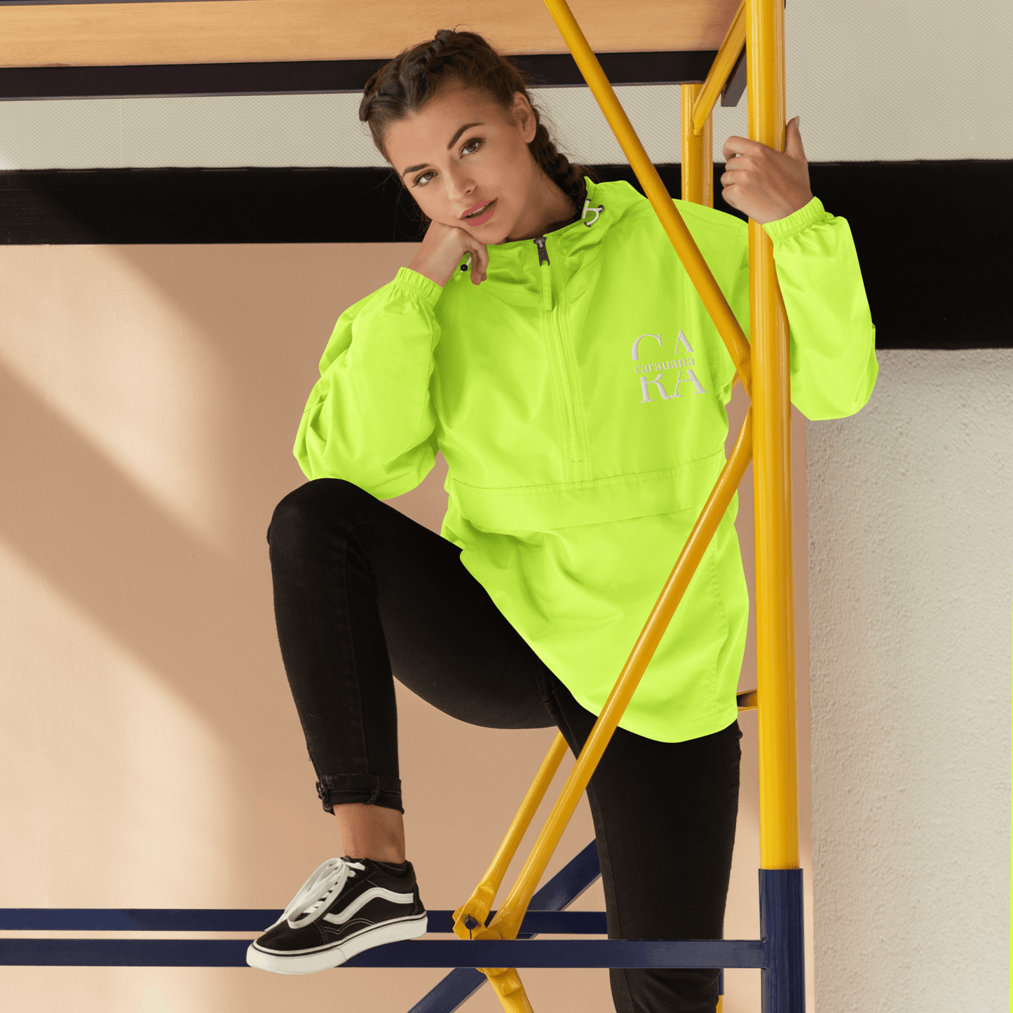 Embroidered Champion Packable Jacket Carauana Store
