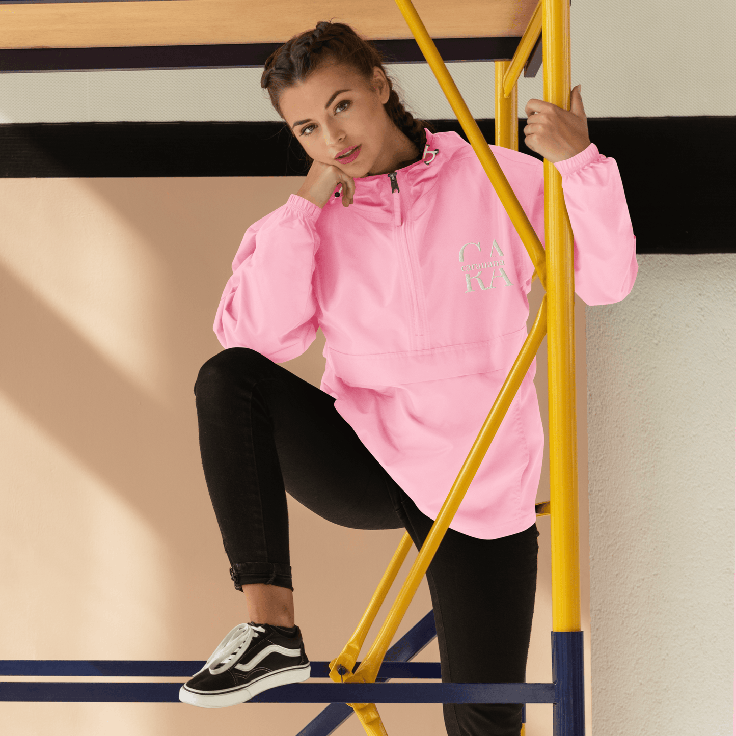 Embroidered Champion Packable Jacket Carauana Store