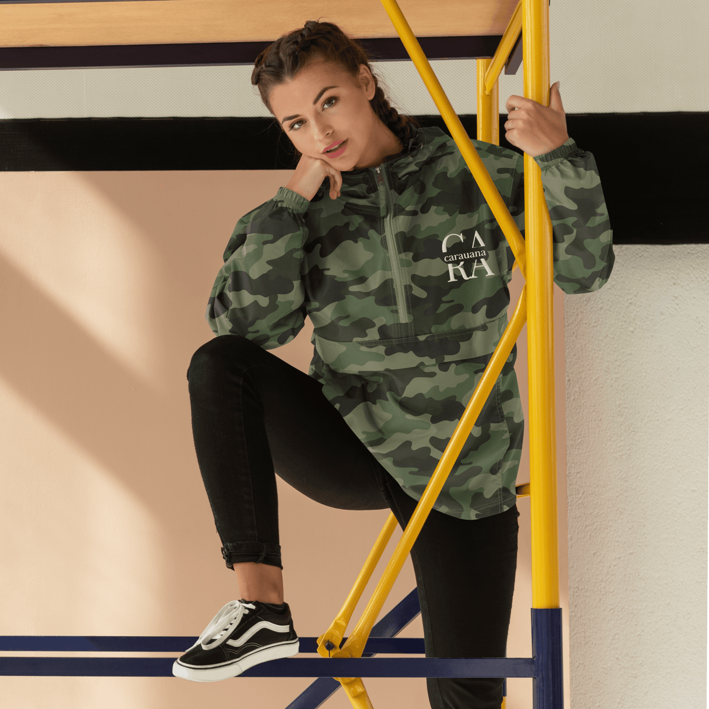 Embroidered Champion Packable Jacket Carauana Store