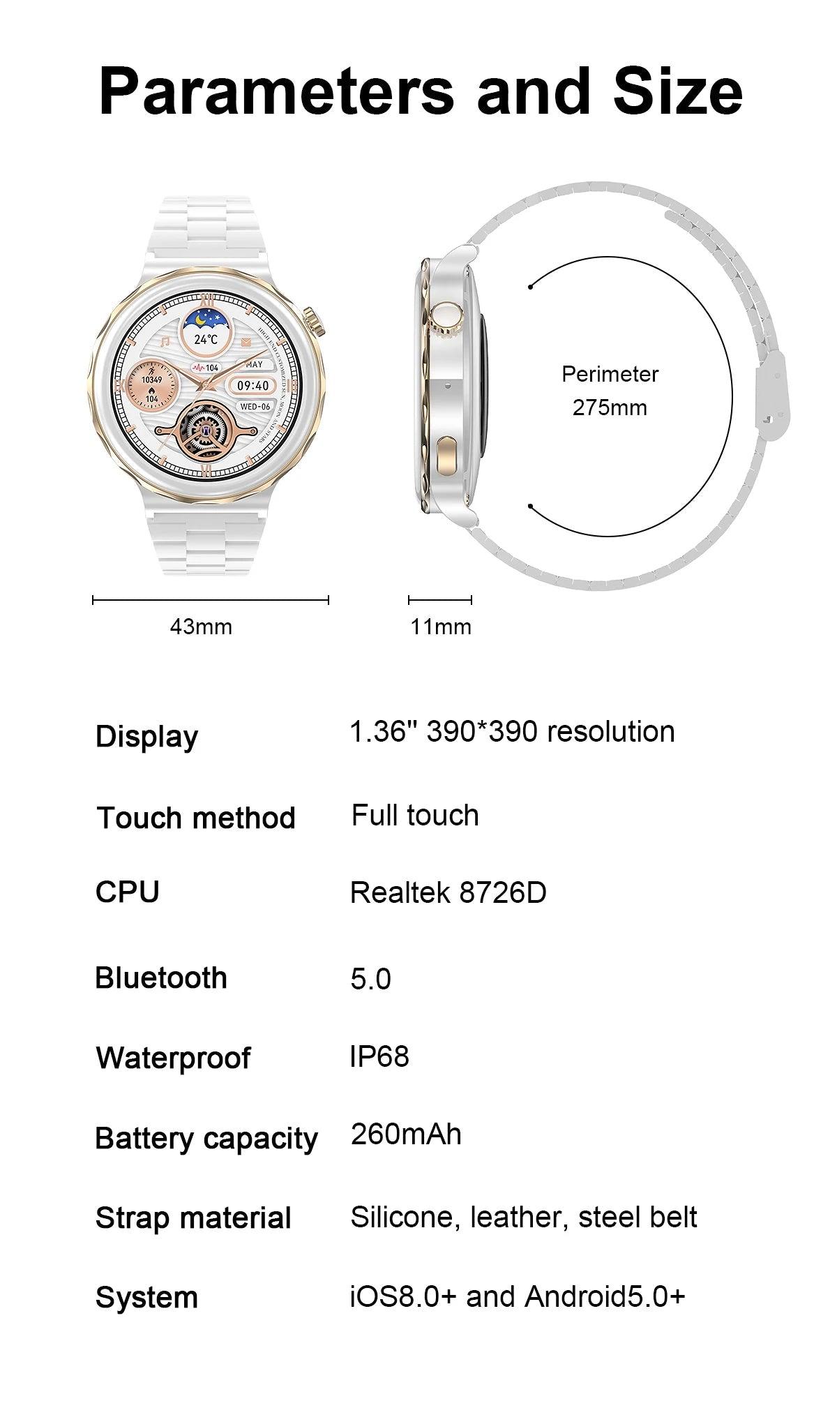 LEMFO Smartwatch NFC HD IPSONSALE|Where Beauty and Innovation Embrace Your Every Move Carauana Store