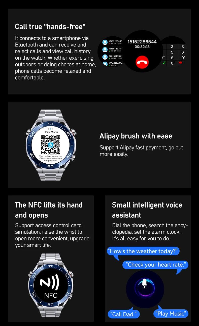 LEMFO smartWatches for men stainless steel|Your Timeless Companion, Now Exclusively Yours! Carauana Store