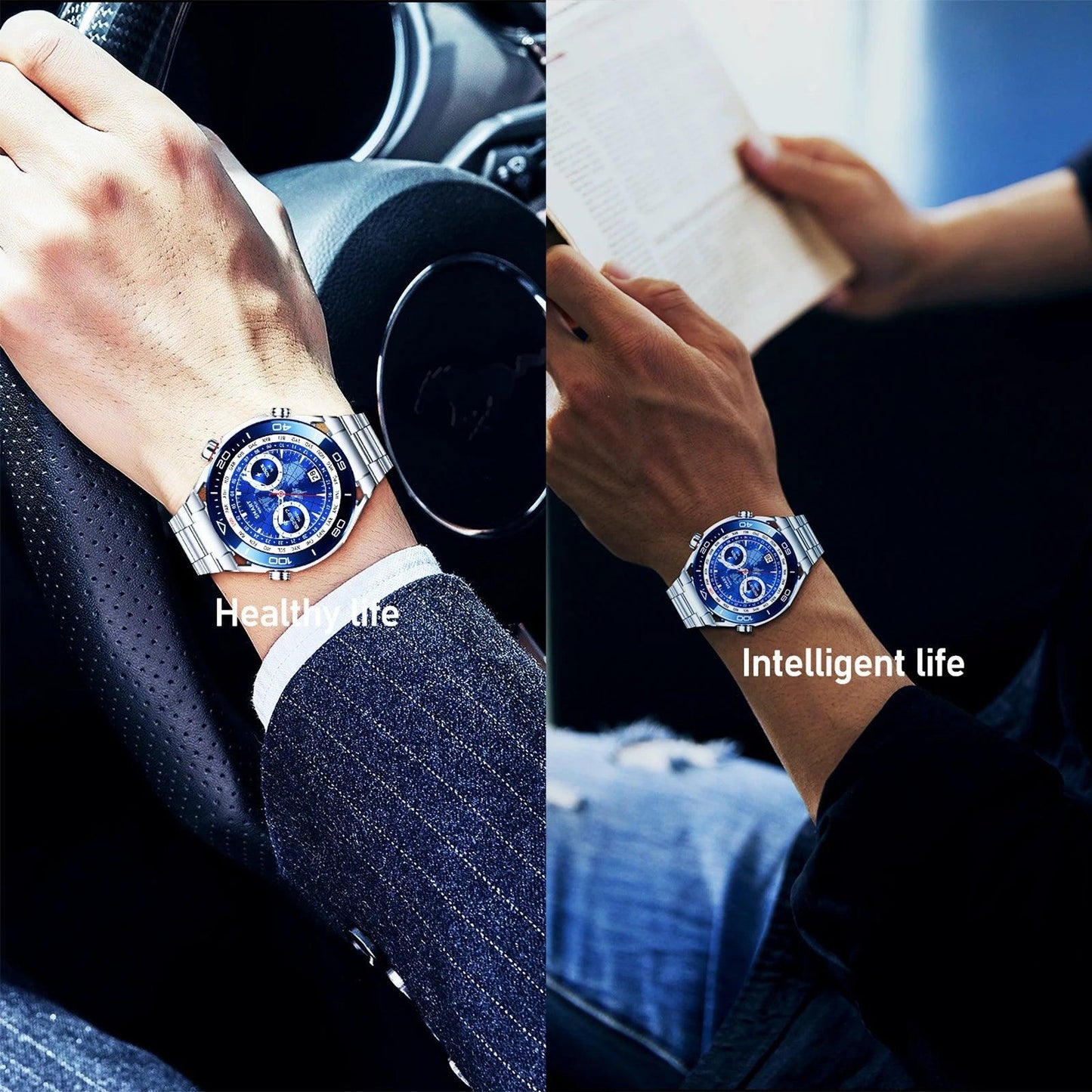 LEMFO smartWatches for men stainless steel|Your Timeless Companion, Now Exclusively Yours! Carauana Store