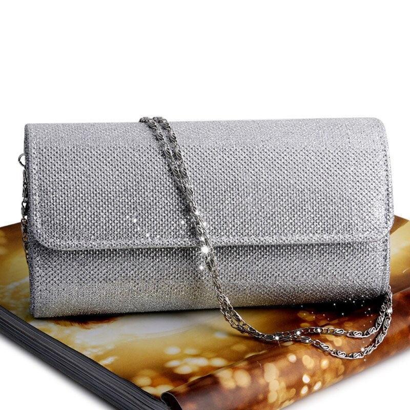 Ladies Handbag Wedding Luxury Chain Crossbody Bags Gold Silver Evening Party Clutch and Purse Female Carauana Store