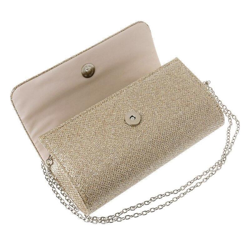 Ladies Handbag Wedding Luxury Chain Crossbody Bags Gold Silver Evening Party Clutch and Purse Female Carauana Store