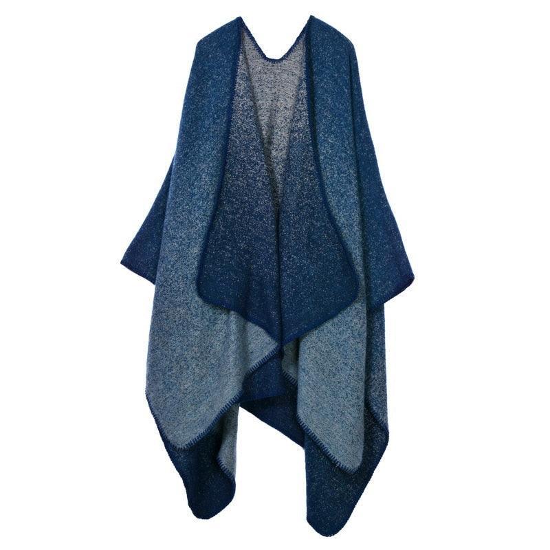 Lattice Women Travel Shawl Imitation Cashmere European National Style Fork Thickened Cloak Ponchos Capes Carauana Store