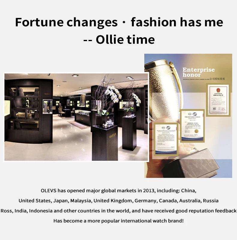 OLEVS Steel men's Quartz Watch | Sleek Business Style with Shock Resistance and Auto Date Feature Carauana Store