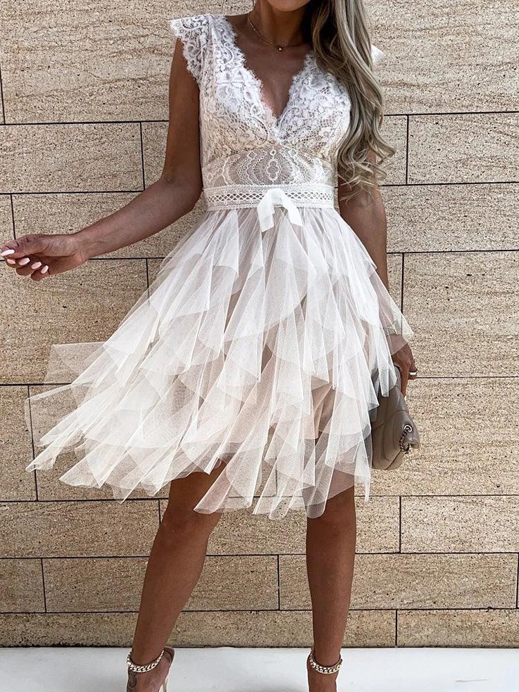 Party Dress Deep V-Neck Carauana Store