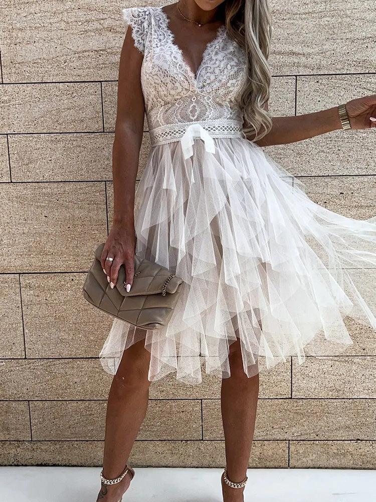 Party Dress Deep V-Neck Carauana Store