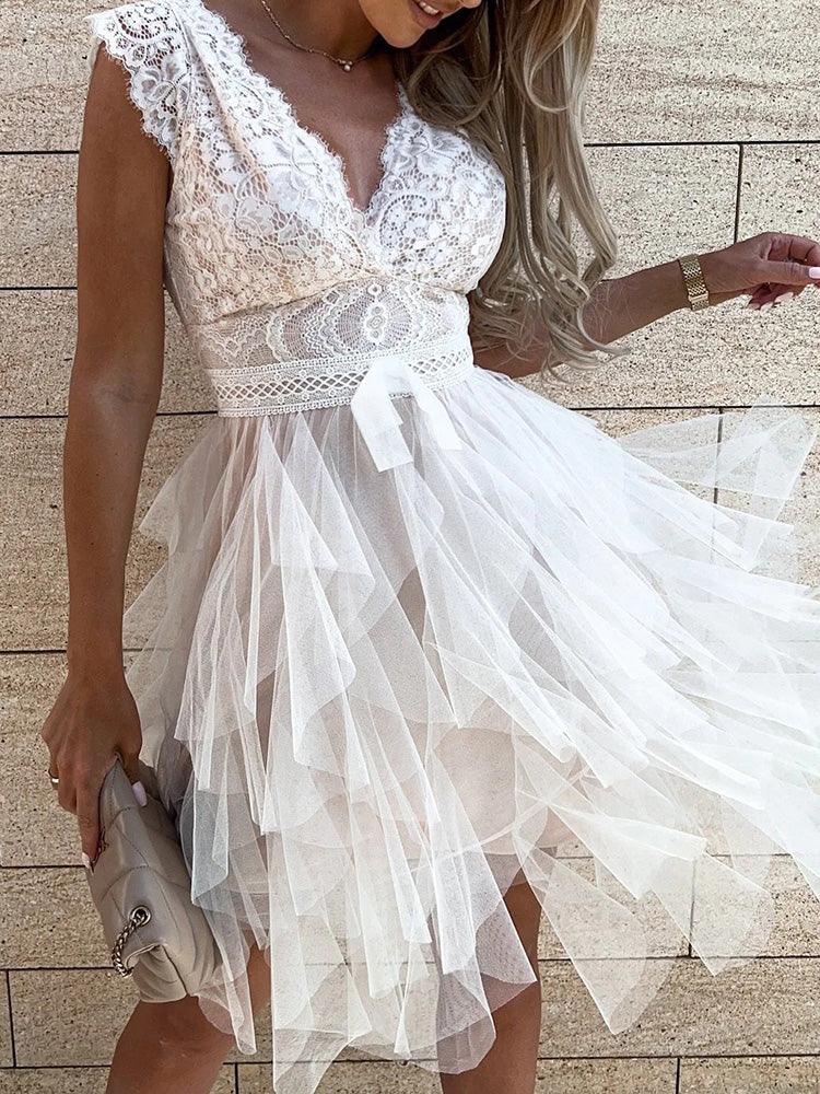 Party Dress Deep V-Neck Carauana Store