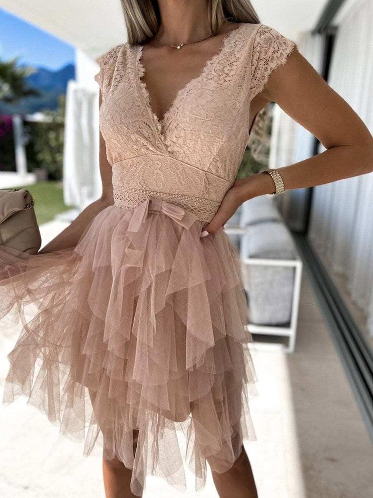 Party Dress Deep V-Neck Carauana Store