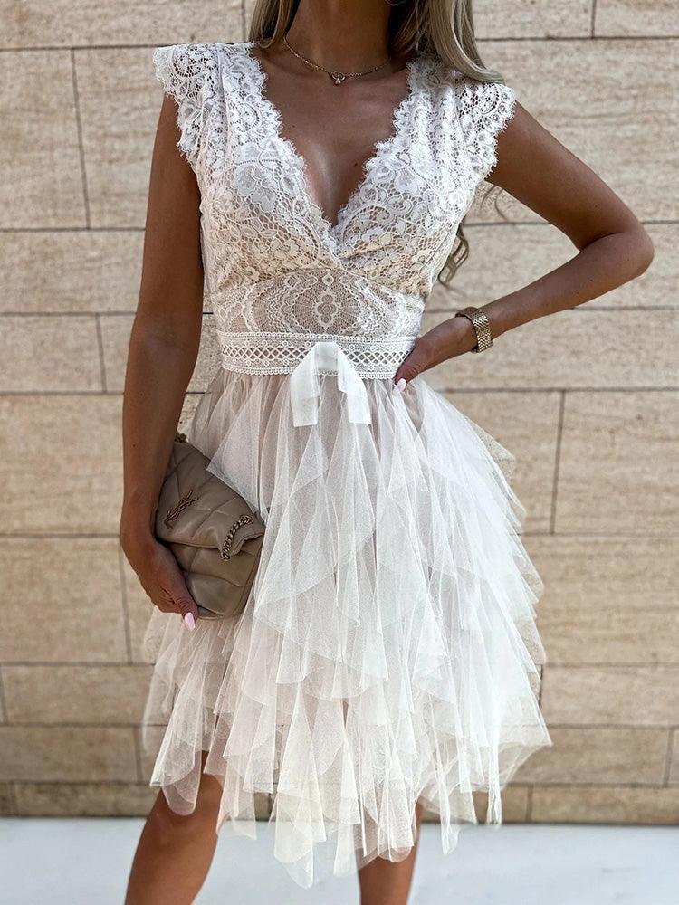 Party Dress Deep V-Neck Carauana Store