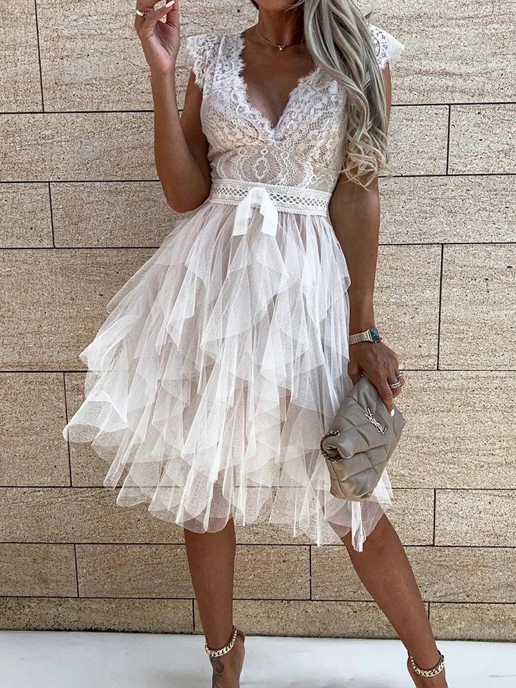 Party Dress Deep V-Neck Carauana Store