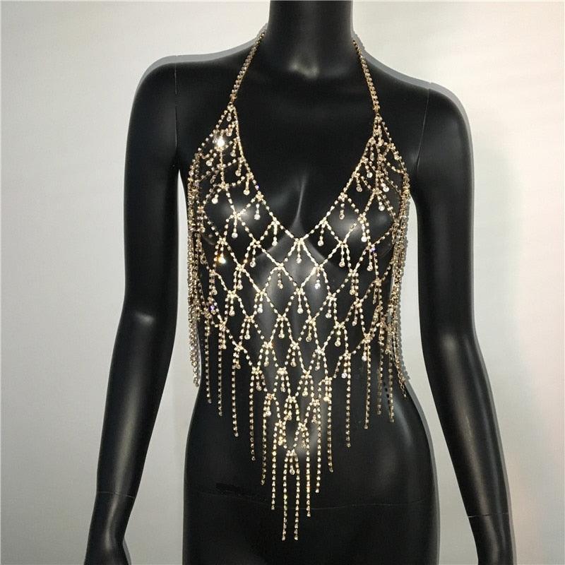 Sexy Clubwear Bling Rhinestone Party Carauana Store