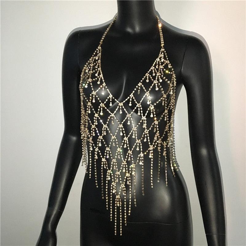 Sexy Clubwear Bling Rhinestone Party Carauana Store