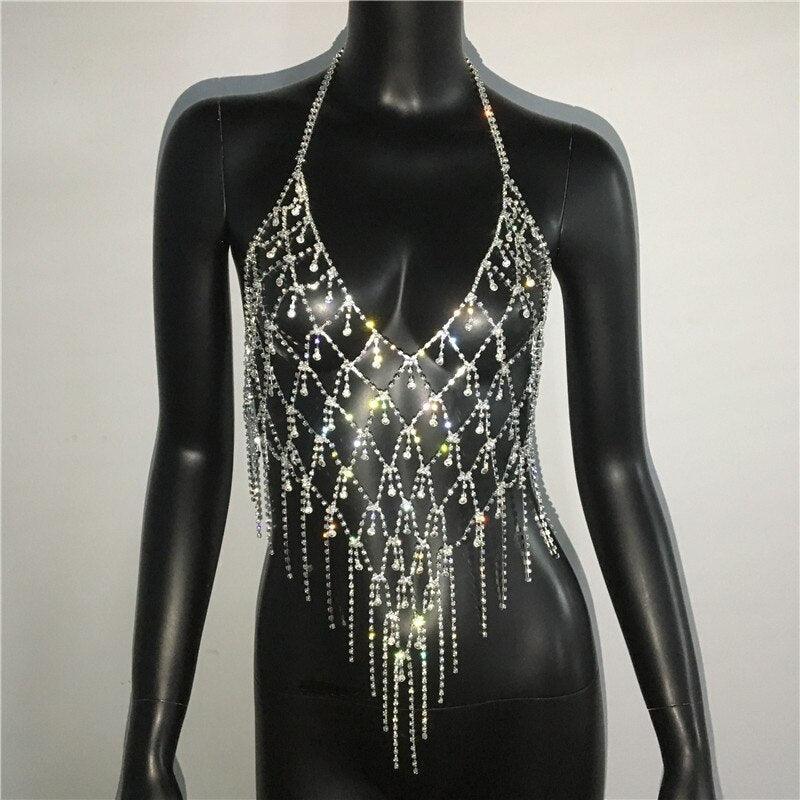 Sexy Clubwear Bling Rhinestone Party Carauana Store