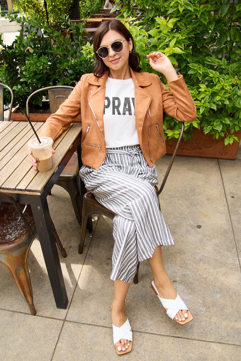 Simply Love Full Size PRAY Round Neck T-Shirt Carauana Store