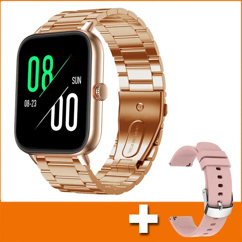 Trosmart Fusion: Where Fashion Meets Functionality in a Timeless Symphony|Smartwatch Golden For Android IOS Unisex Carauana Store