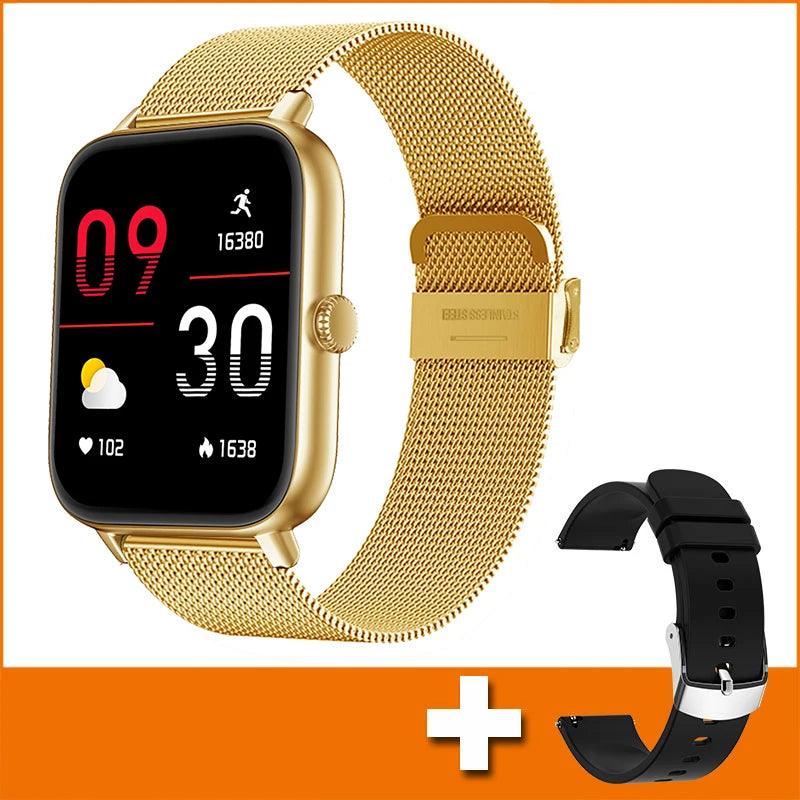 Trosmart Fusion: Where Fashion Meets Functionality in a Timeless Symphony|Smartwatch Golden For Android IOS Unisex Carauana Store