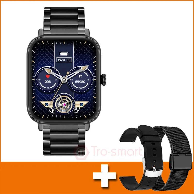 Trosmart Fusion: Where Fashion Meets Functionality in a Timeless Symphony|Smartwatch Golden For Android IOS Unisex Carauana Store