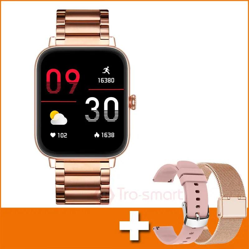 Trosmart Fusion: Where Fashion Meets Functionality in a Timeless Symphony|Smartwatch Golden For Android IOS Unisex Carauana Store