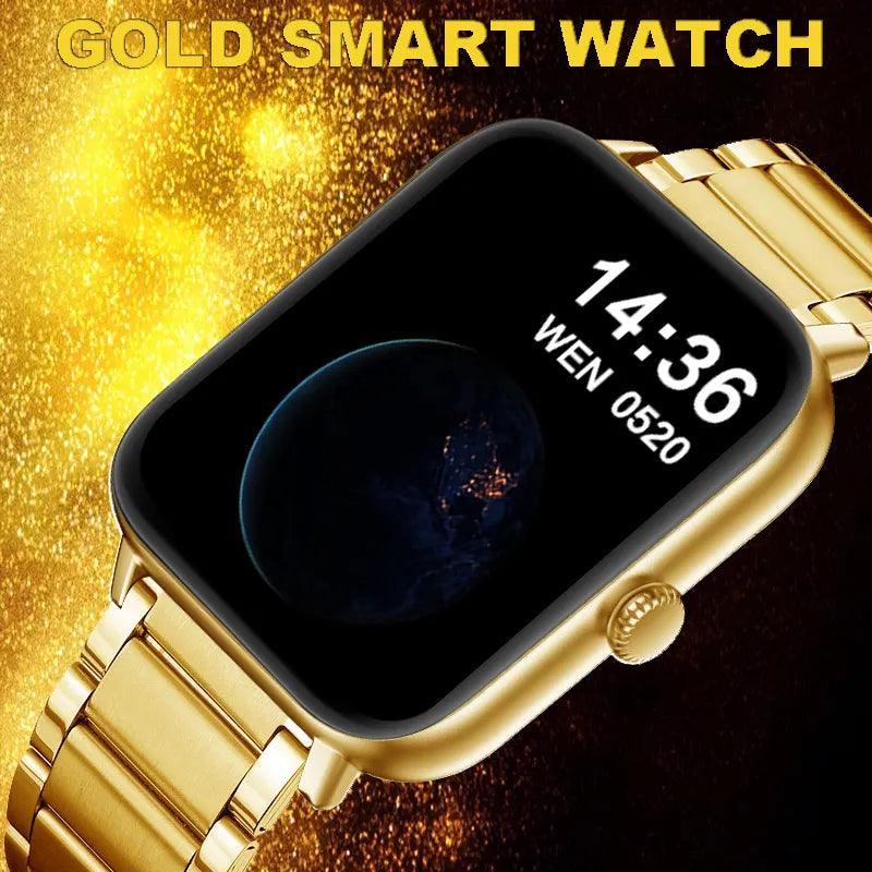 Trosmart Fusion: Where Fashion Meets Functionality in a Timeless Symphony|Smartwatch Golden For Android IOS Unisex Carauana Store