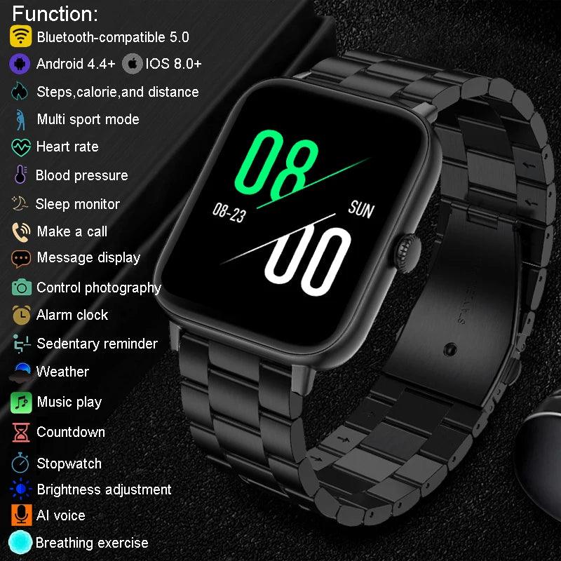 Trosmart Fusion: Where Fashion Meets Functionality in a Timeless Symphony|Smartwatch Golden For Android IOS Unisex Carauana Store