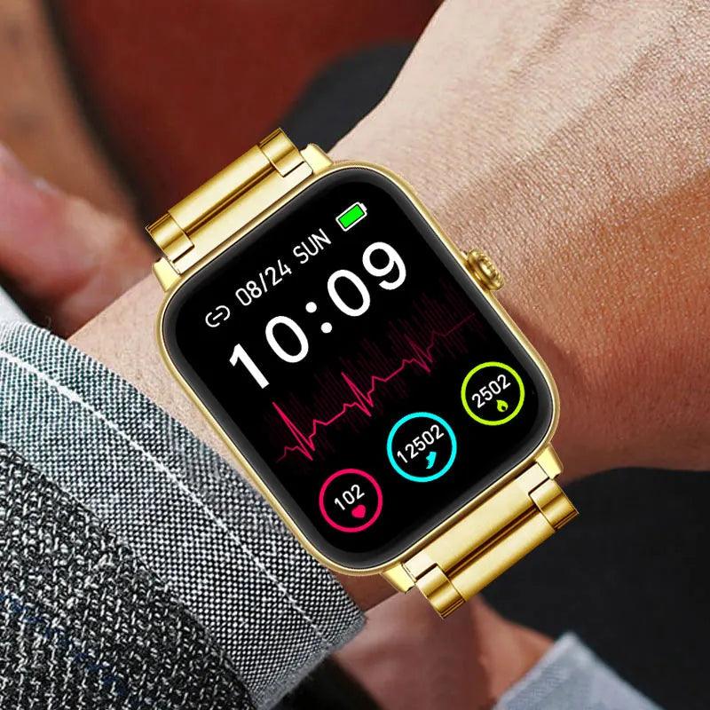 Trosmart Fusion: Where Fashion Meets Functionality in a Timeless Symphony|Smartwatch Golden For Android IOS Unisex Carauana Store