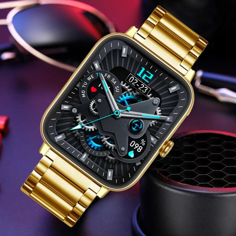 Trosmart Fusion: Where Fashion Meets Functionality in a Timeless Symphony|Smartwatch Golden For Android IOS Unisex Carauana Store