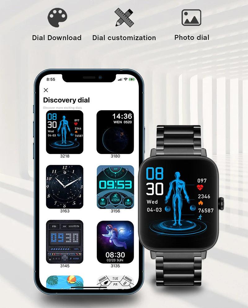 Trosmart Fusion: Where Fashion Meets Functionality in a Timeless Symphony|Smartwatch Golden For Android IOS Unisex Carauana Store
