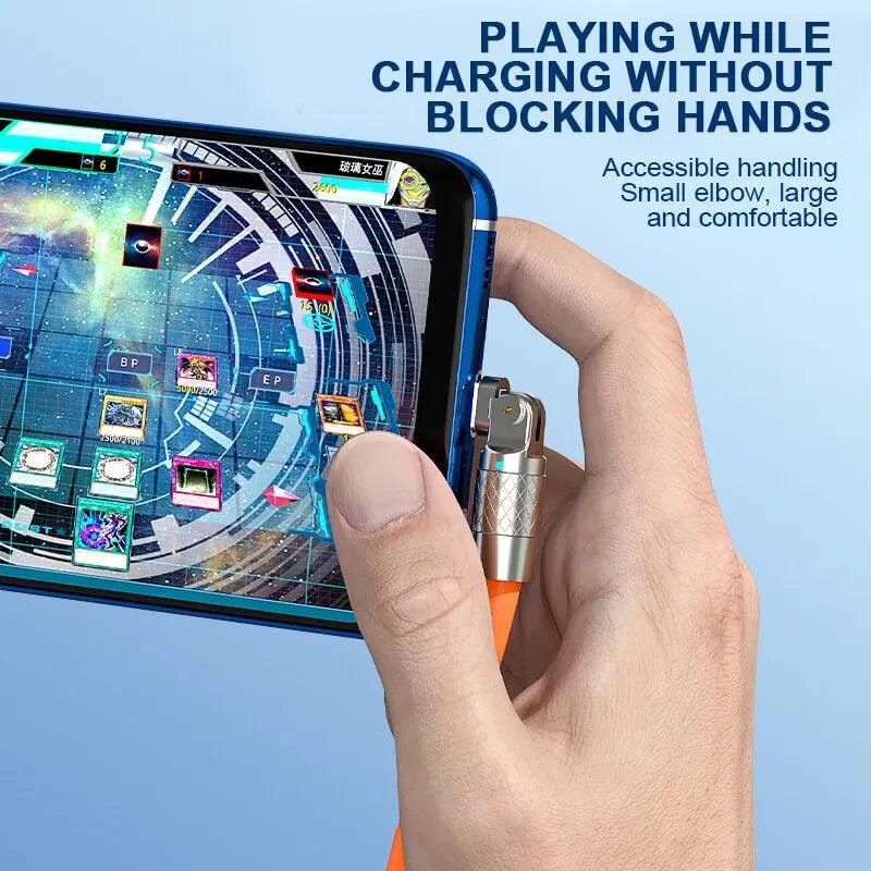 Type C Data Line 120w Fast Charging 6A 180 Rotating Ultra Fast Charging Line For Huawei Samsung Millet Bold Lengthened Silicone Carauana Store