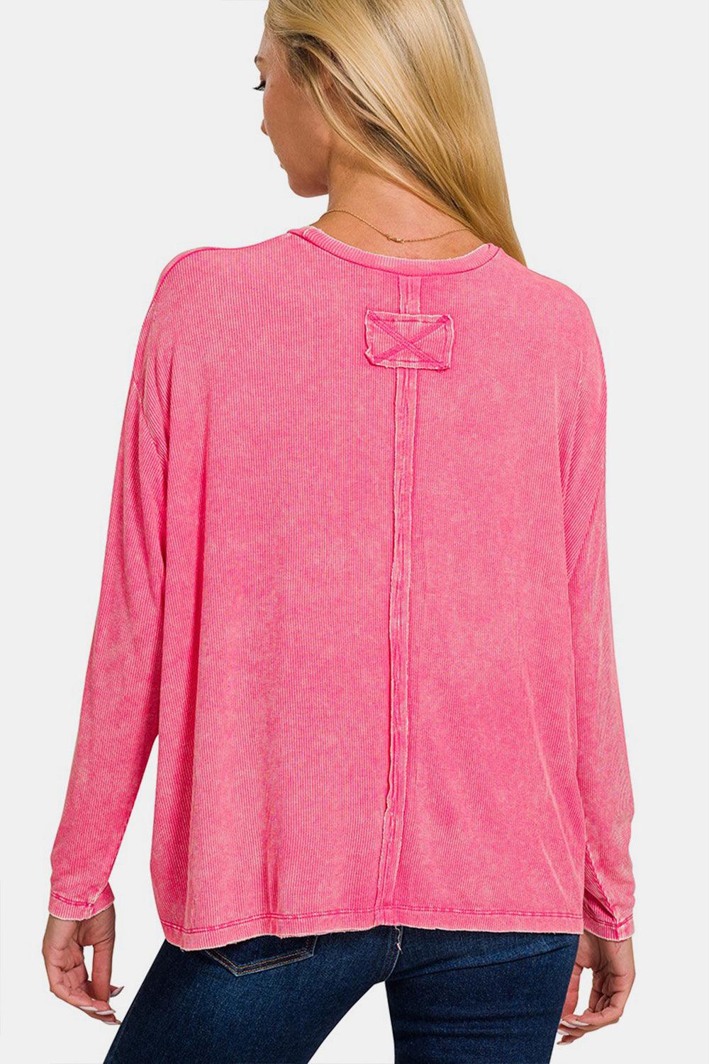 Zenana Round Neck Long Sleeve T-Shirt Carauana Store