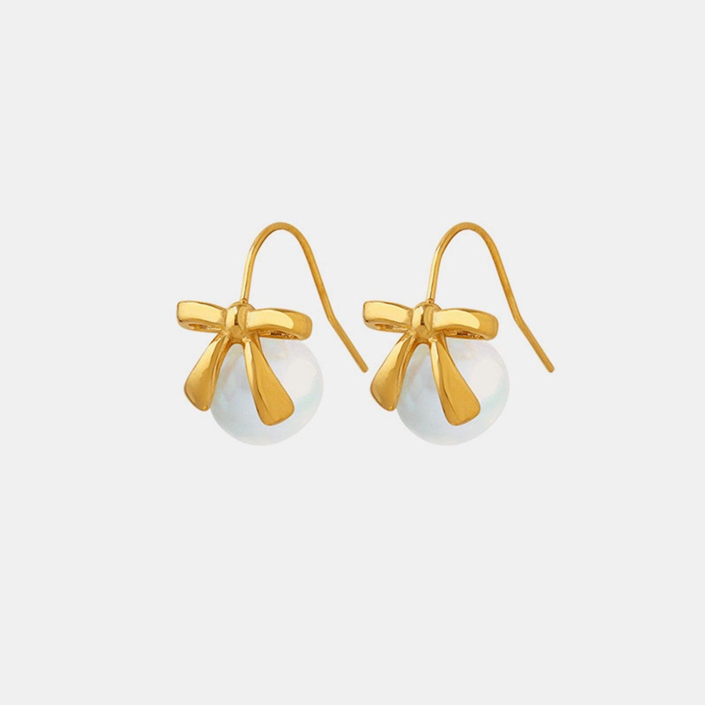 Titanium Steel Bow Drop Earrings Carauana Store
