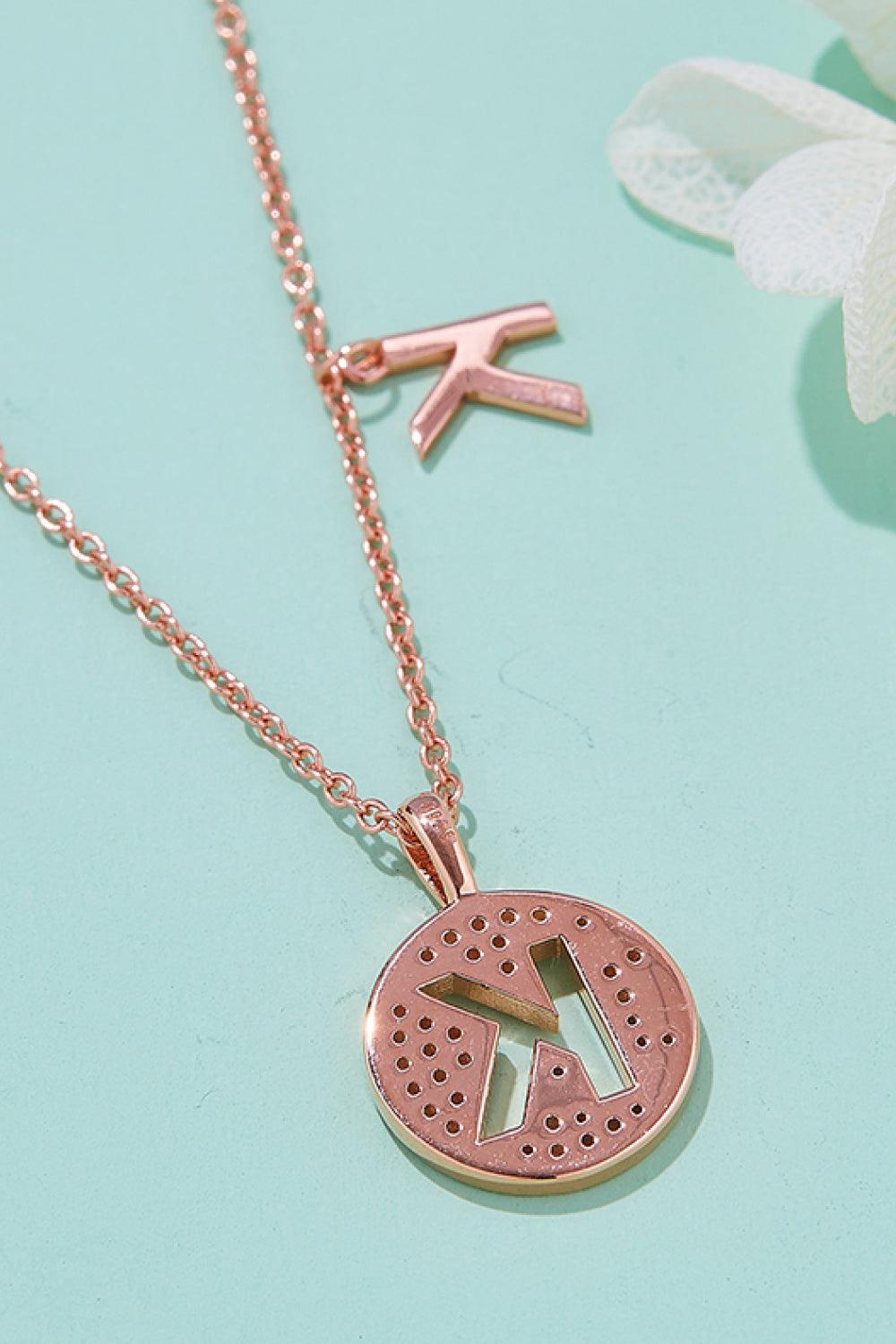 Adored Moissanite K to T Pendant Necklace Carauana Store