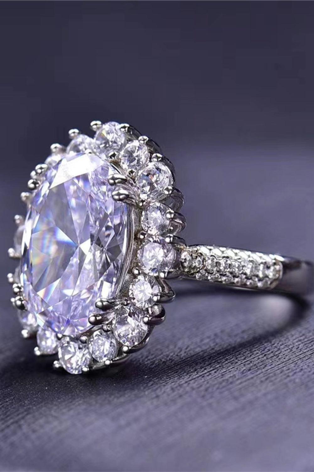 8 Carat Oval Moissanite Ring Carauana Store