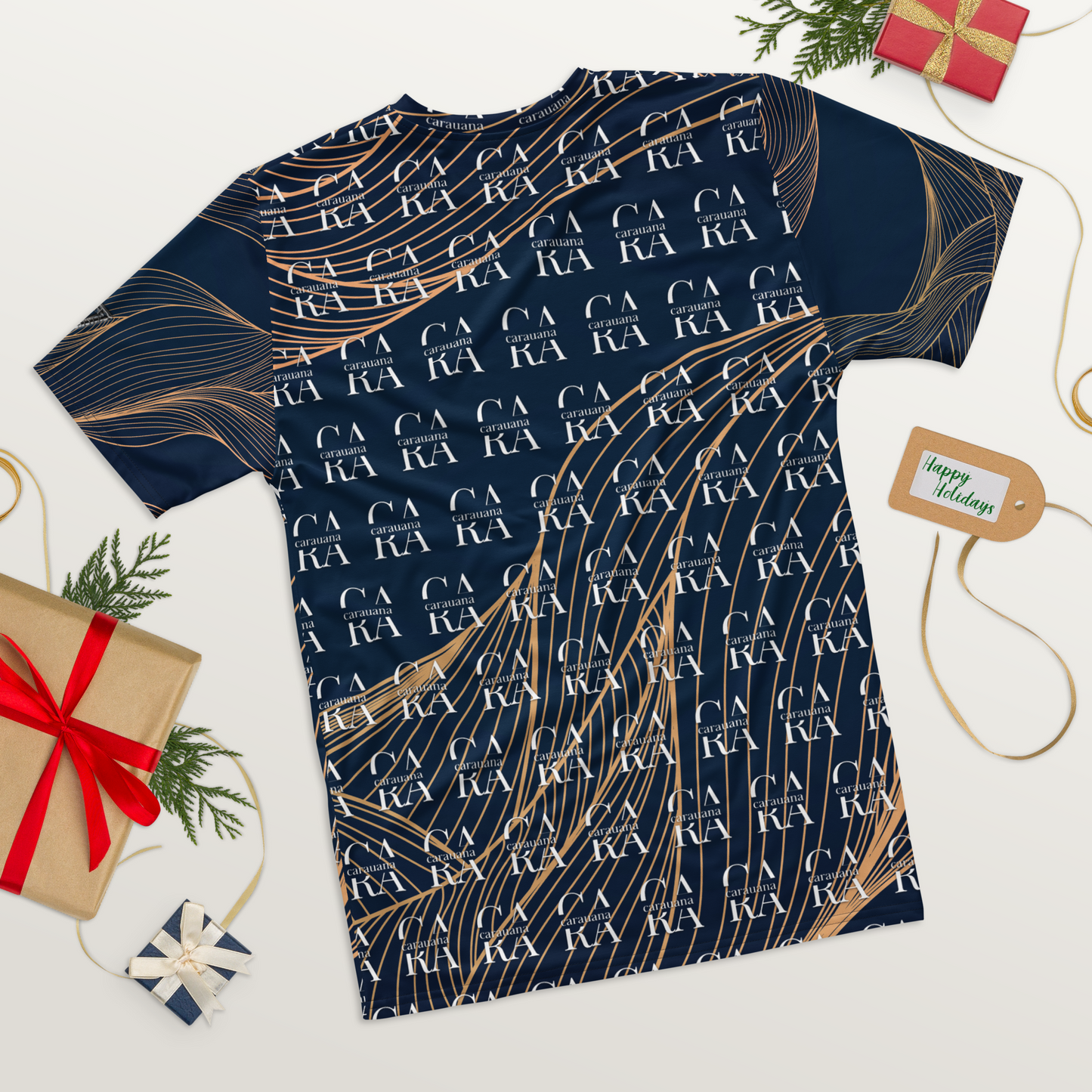 CaRaUaNa Men's t-shirt blue gold