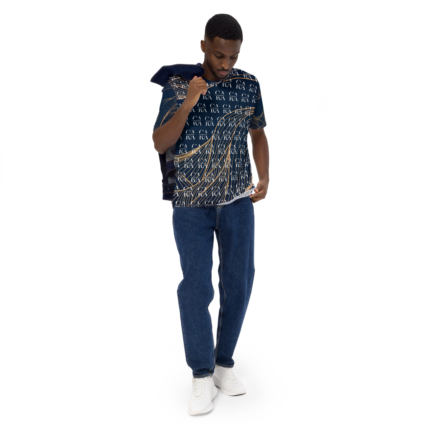 CaRaUaNa Men's t-shirt blue gold