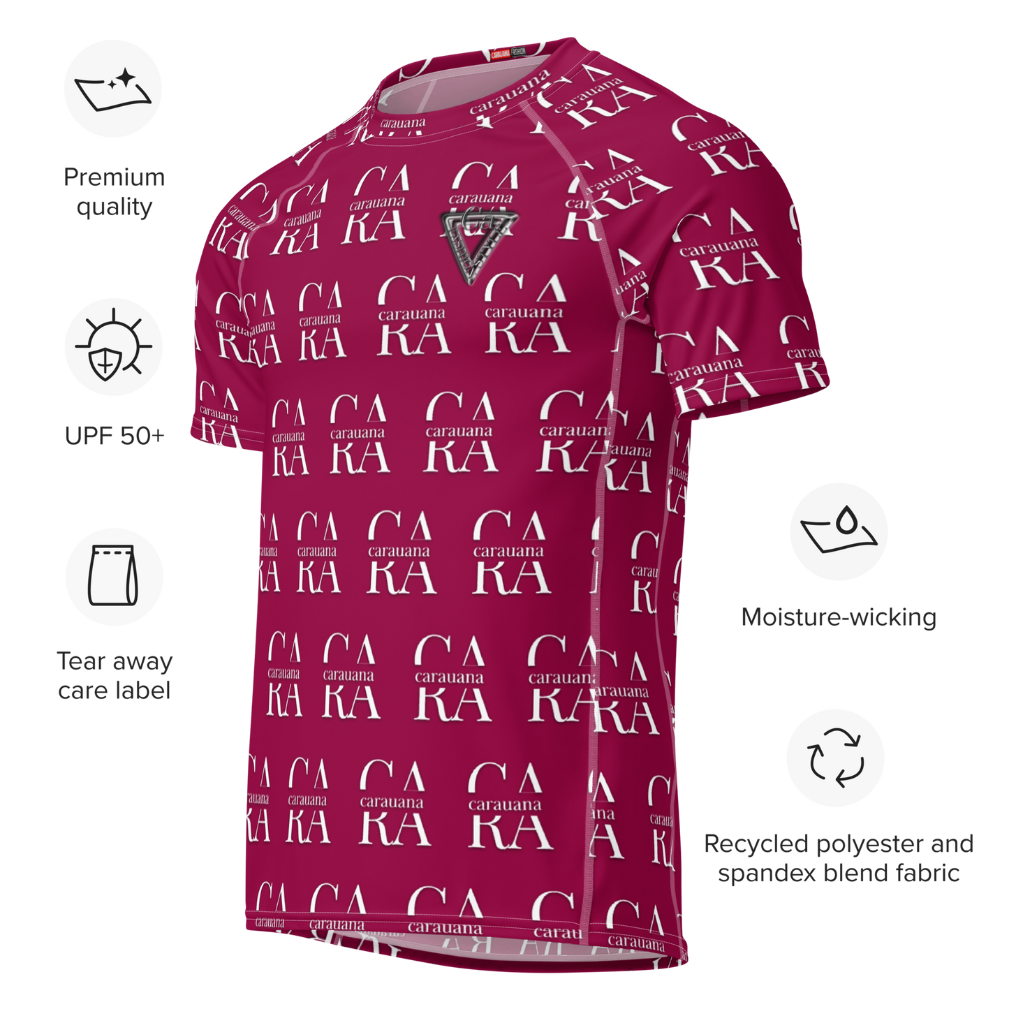 Original CaRaUaNa Rash Guard - Burgundy Carauana Store