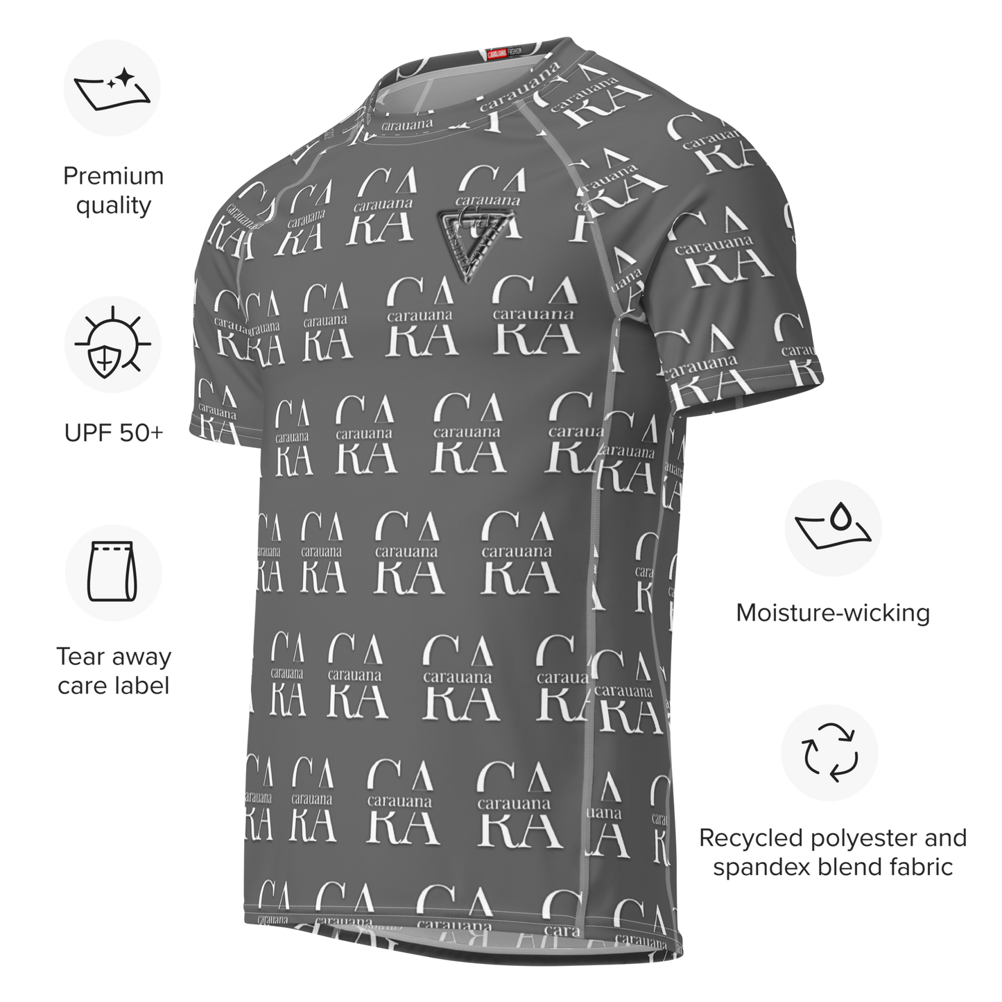 🩶 Original CaRaUaNa Rash Guard – Grey Carauana Store