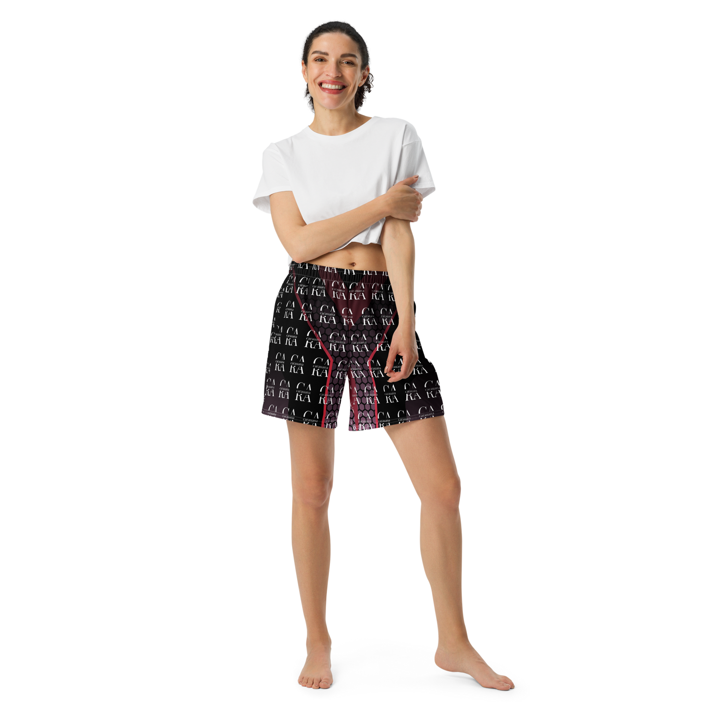 CaRaUaNa Athletic Shorts Unisex black PINK Carauana Store