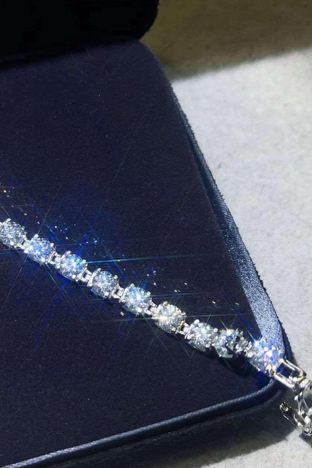10 Carat Moissanite Platinum-Plated Bracelet Carauana Store