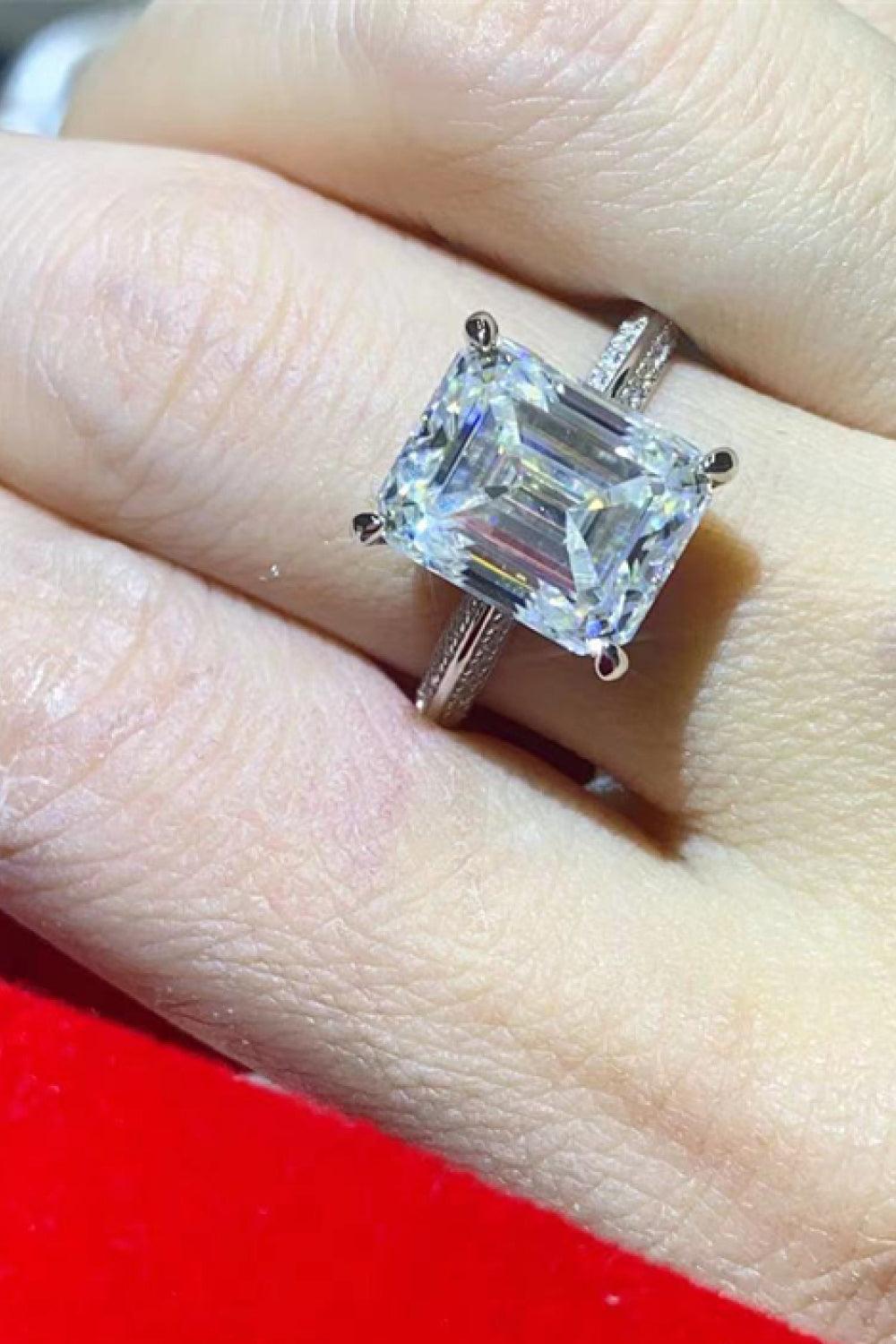 5 Carat Moissanite Platinum-Plated Ring Carauana Store
